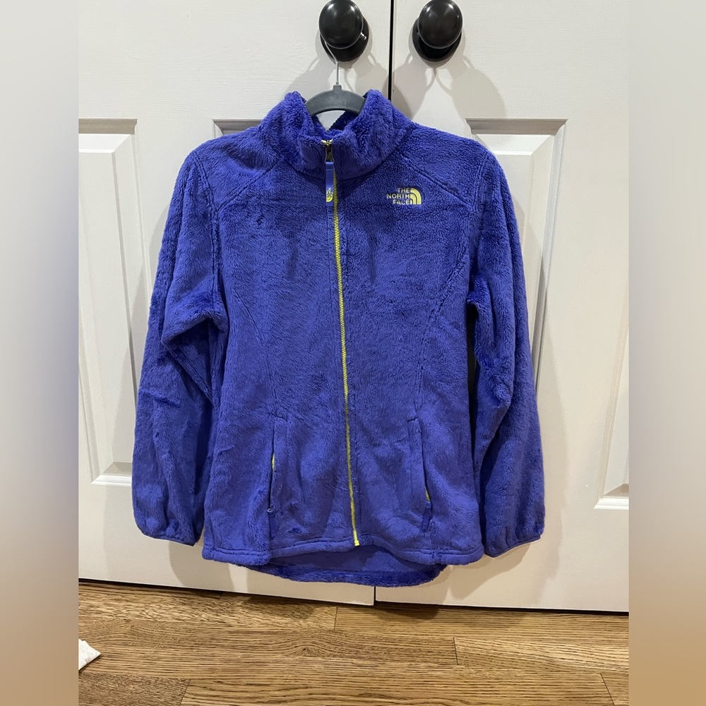 Purple North Face Fleece Zip Up Jacket
